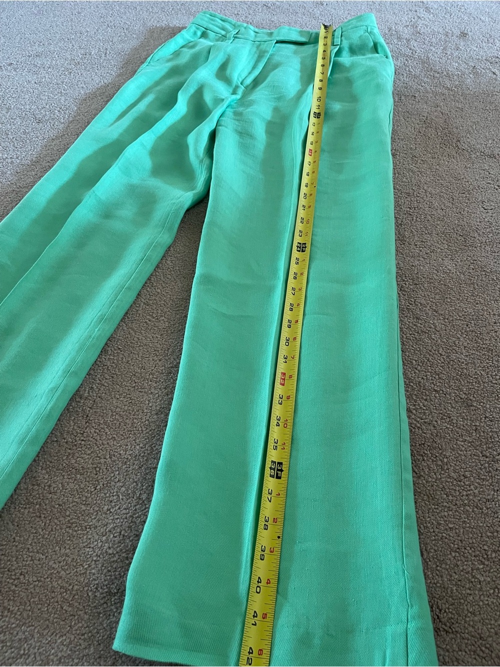Reiss Mint Green Tailored Blazer and Wide-Leg Pants Set - blazer 8, pant 6 - Picture 14 of 16